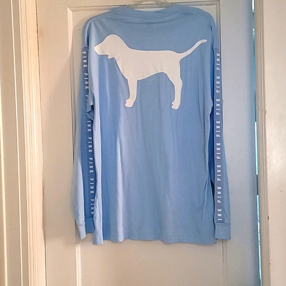 PINK Light Blue Long-sleeved Shirt - Picture 4 of 4